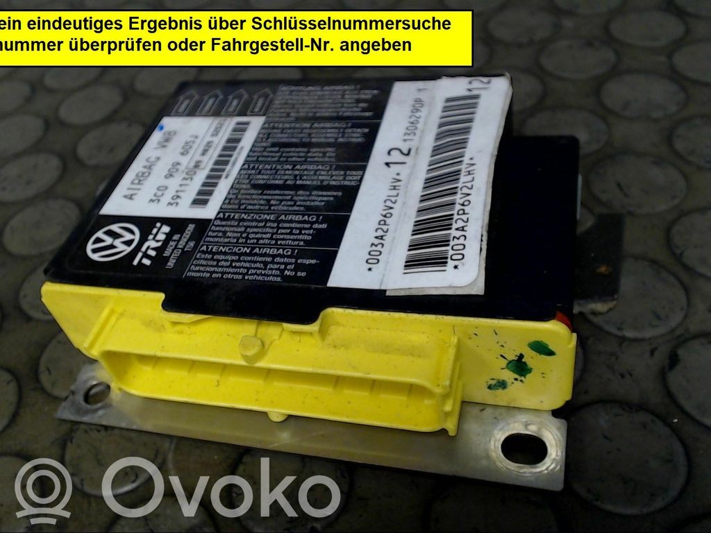 Volkswagen PASSAT B6 Sterownik / Moduł Airbag 