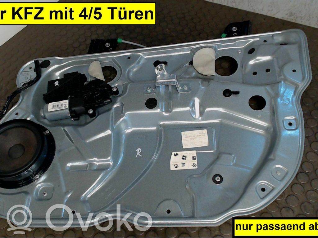 Volkswagen Polo IV 9N3 Meccanismo di sollevamento del finestrino anteriore senza motorino