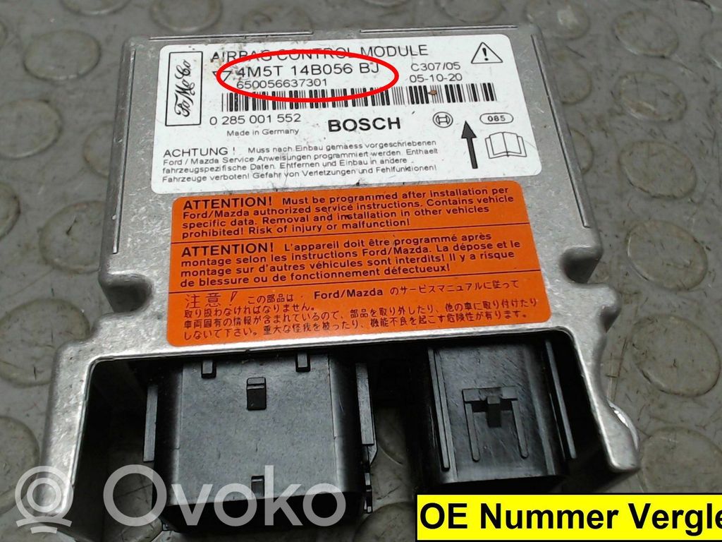 Airbag control unit/module   1383729,1383729,1717369,4M5T14B056BJ