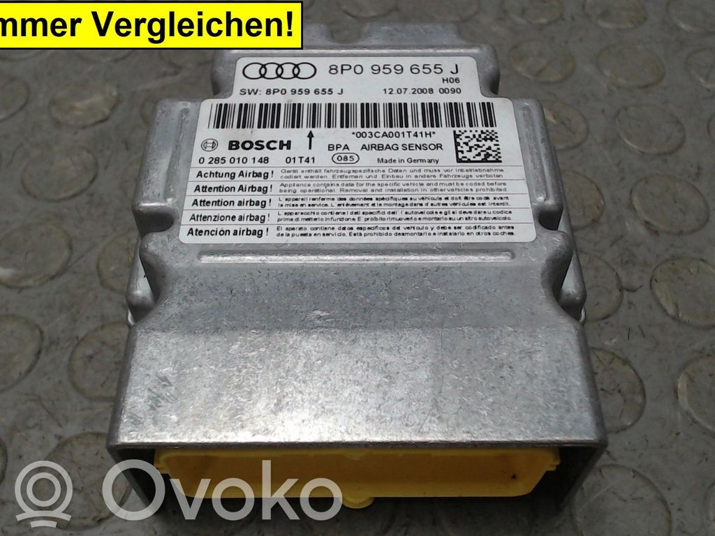 Audi A3 S3 8P Centralina/modulo airbag 