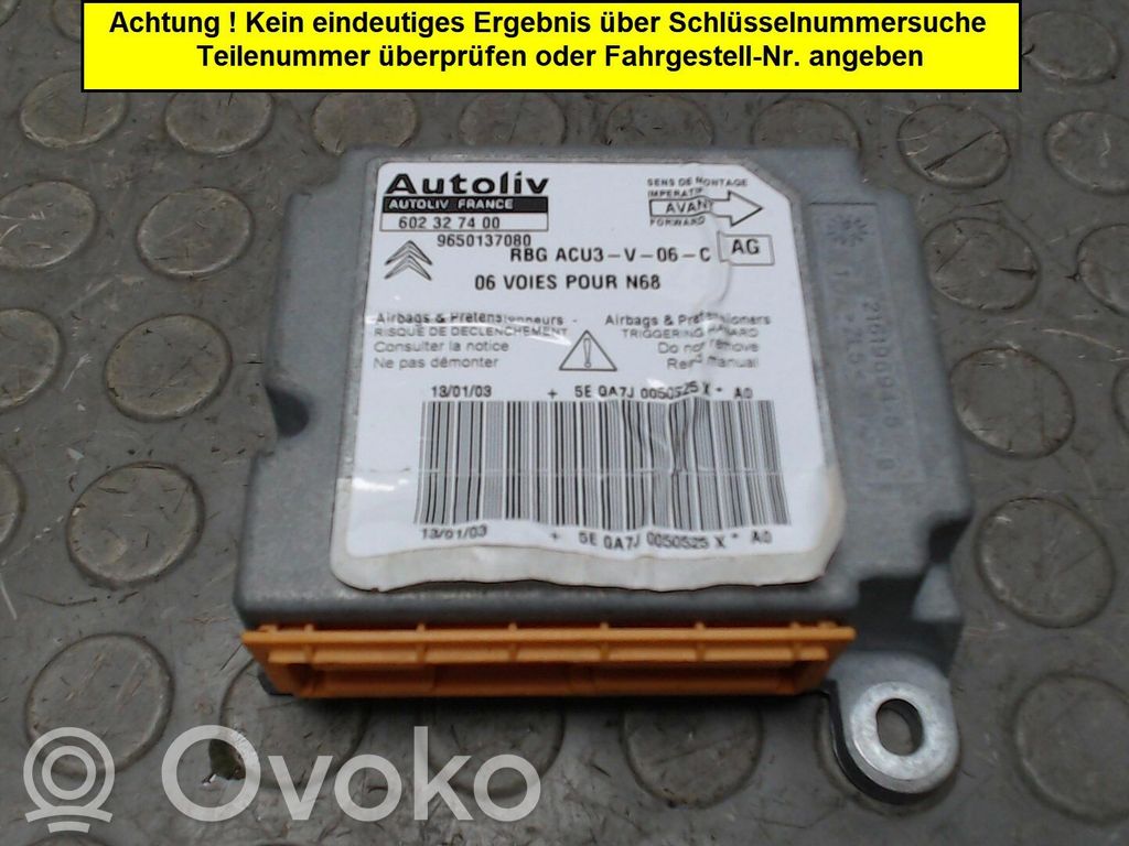Citroen Xsara Picasso Centralina/modulo airbag