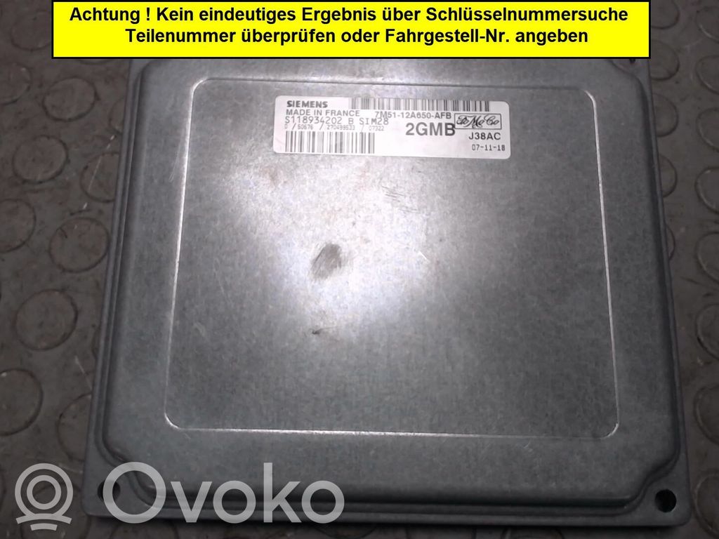 Engine control unit/module   7M5112A650AFB,1333603