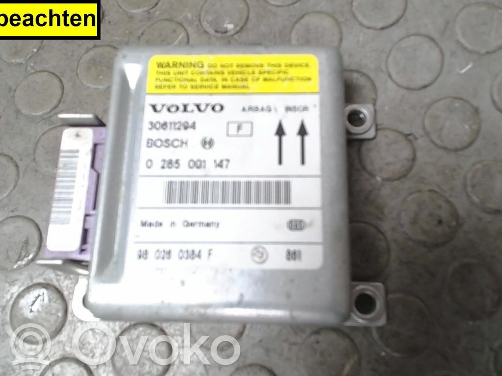 Volvo S40, V40 Airbag control unit/module 