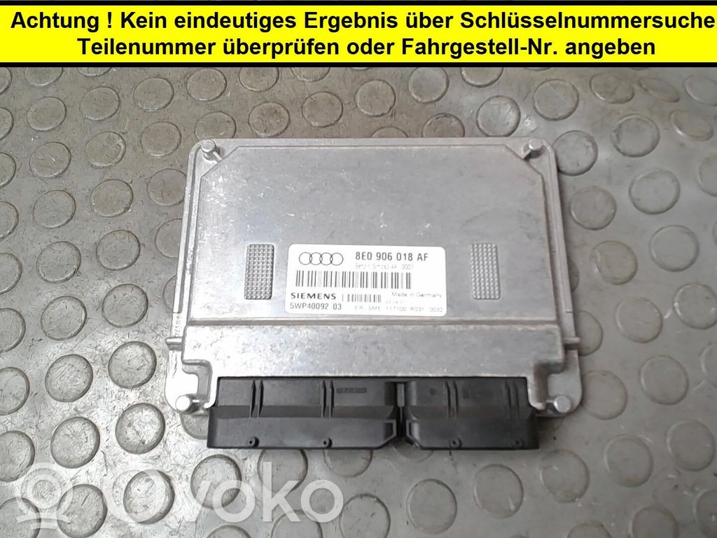 Audi A4 S4 B6 8E 8H Engine control unit/module 