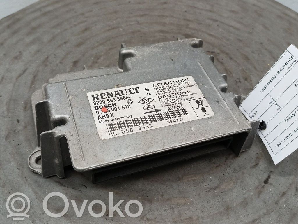 Module de contrôle airbag   8200563368,0285001510