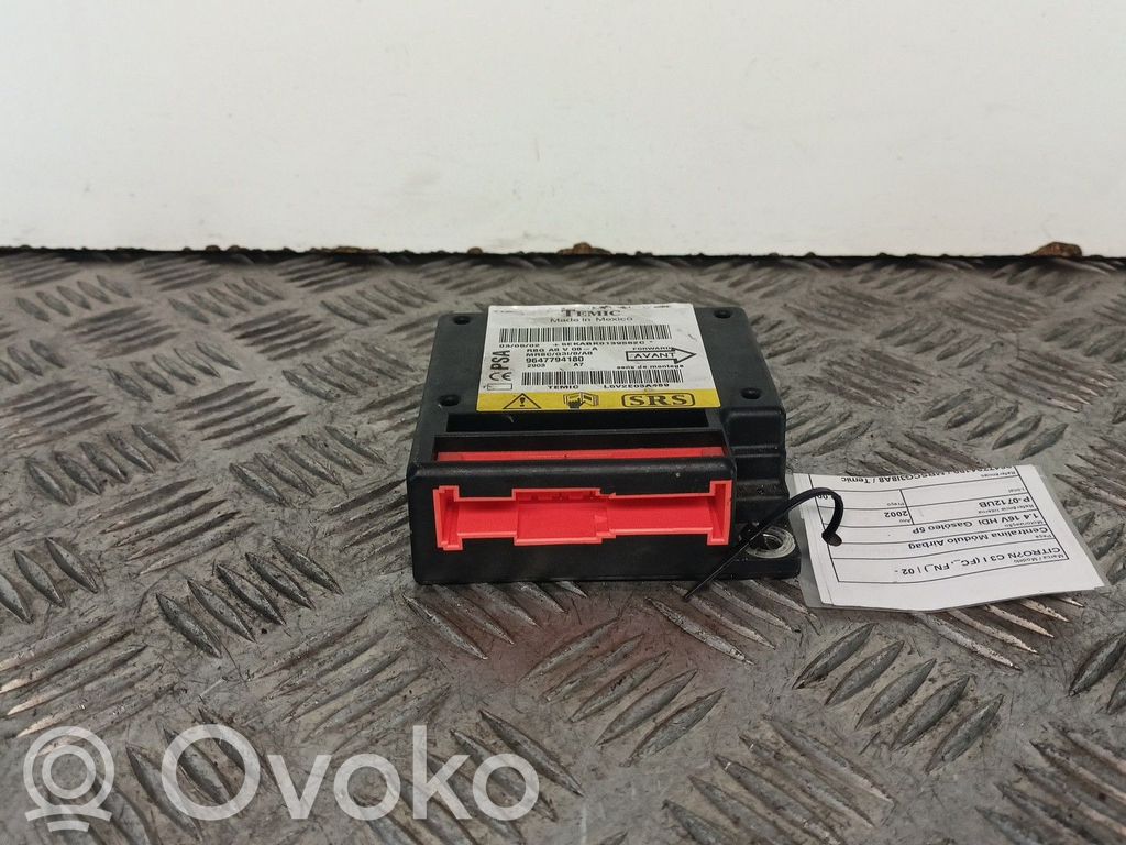 Airbag control unit/module   9647794180,MRSCG3I8A8,TEMIC