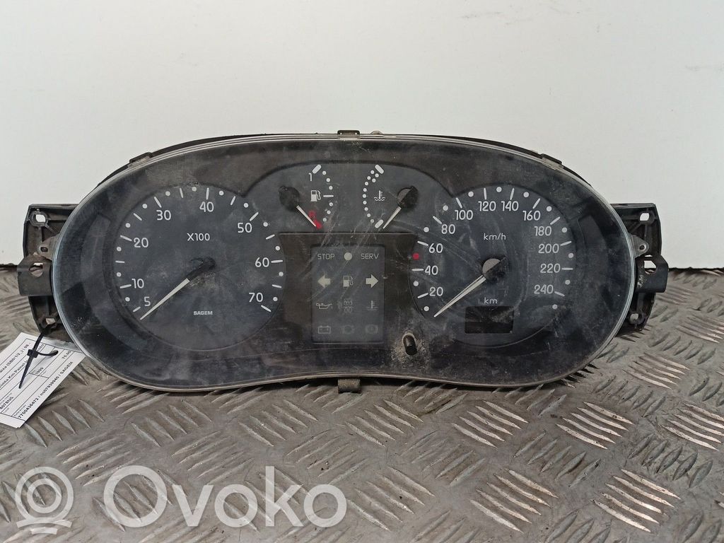 Renault Clio II Geschwindigkeitsmesser Cockpit 