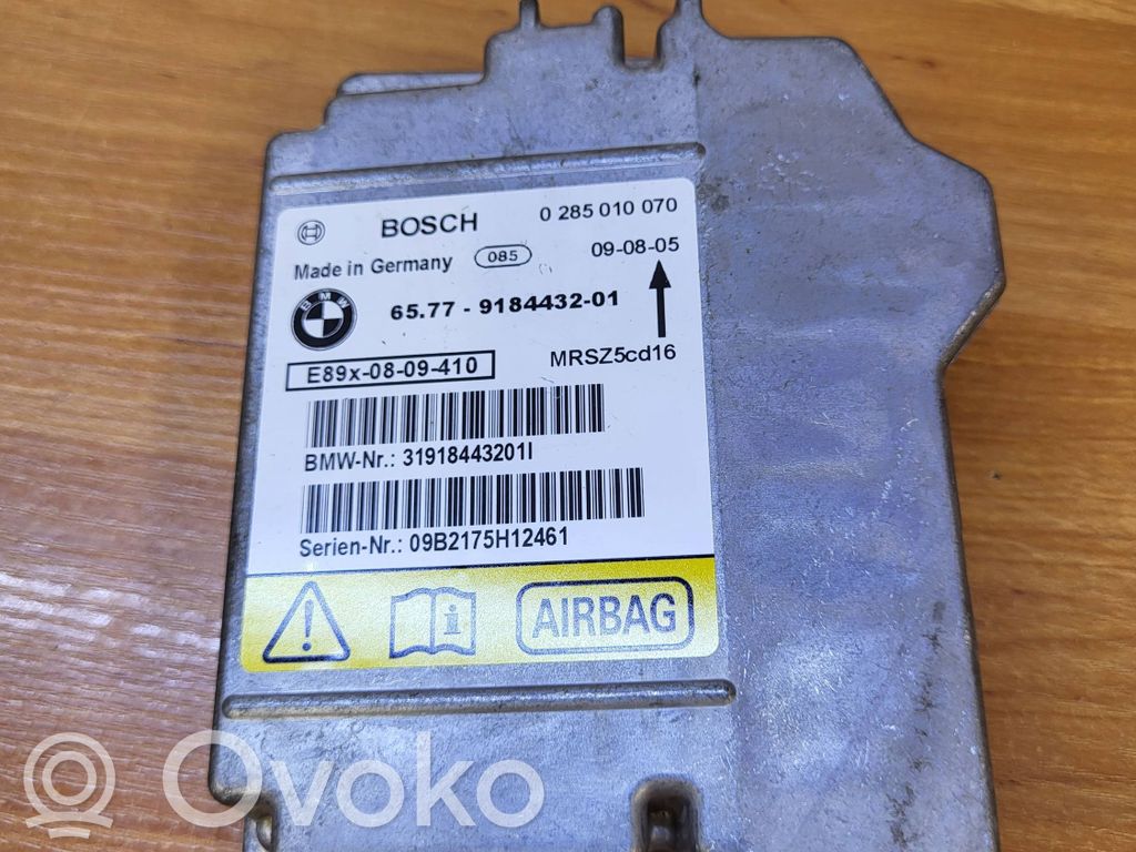 Unidad de control/módulo del Airbag   9184432,0285010070,MRSZ50016,31918443201L
