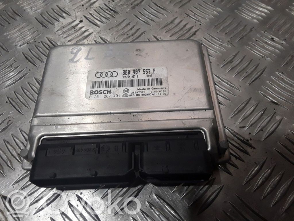 Engine control unit/module   8E0907557F,0261207401