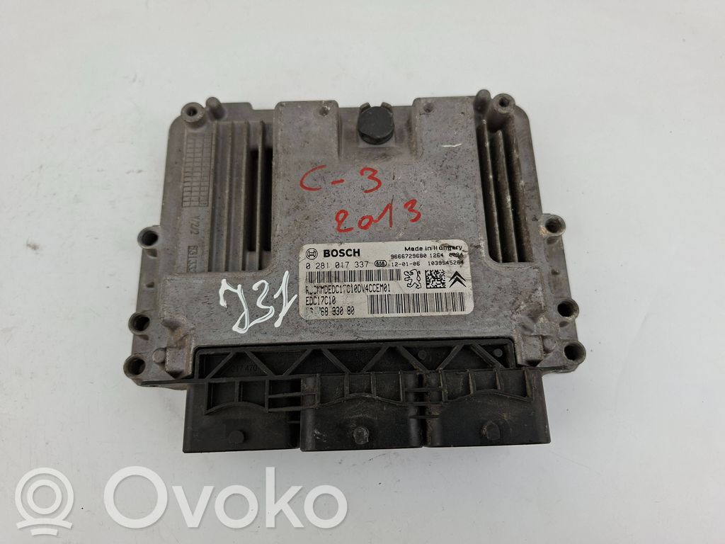 Engine control unit/module   9676833080,00281017337
