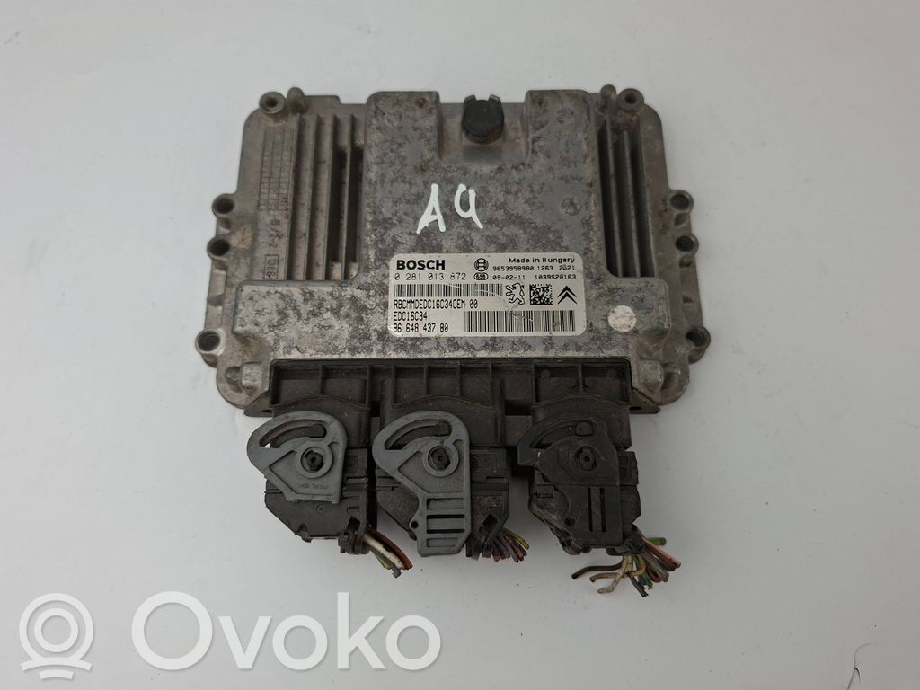Engine control unit/module   9664843780,0281013872