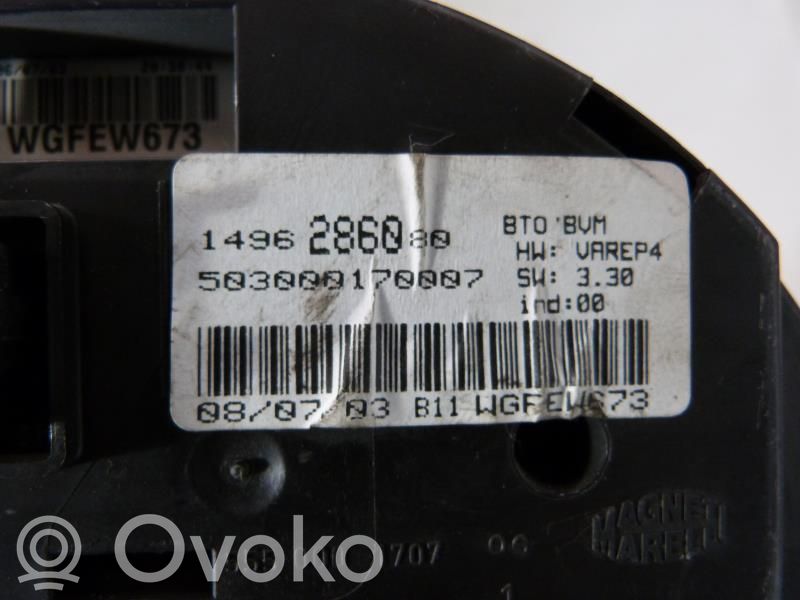 Citroen C8 Speedometer (instrument cluster) 