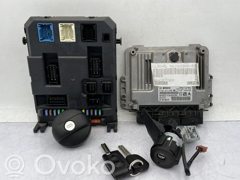 Peugeot 207 Komputer / Sterownik ECU i komplet kluczy 