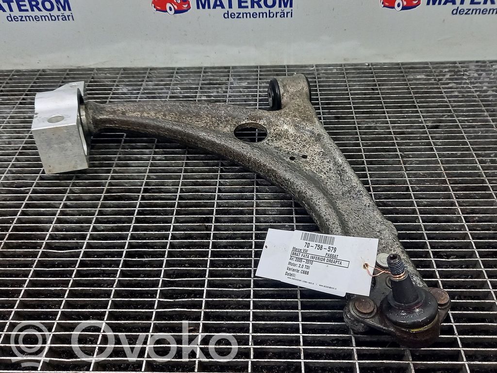 Volkswagen PASSAT B6 Braccio di controllo sospensione anteriore 