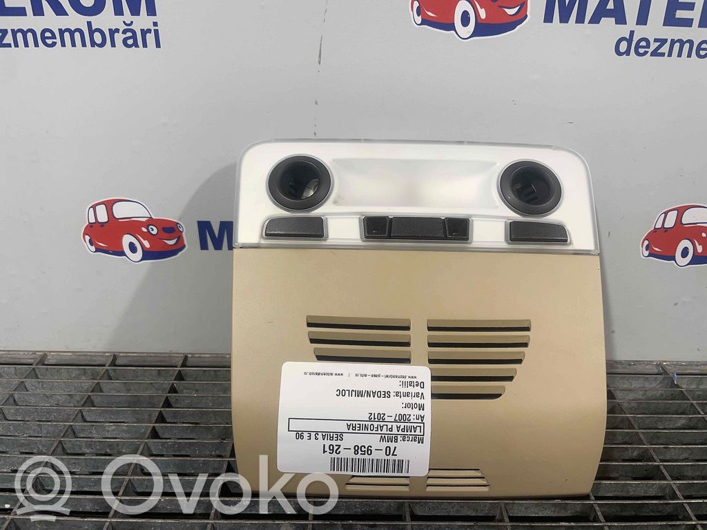 BMW 3 E90 E91 Garniture de console d'éclairage de ciel de toit 