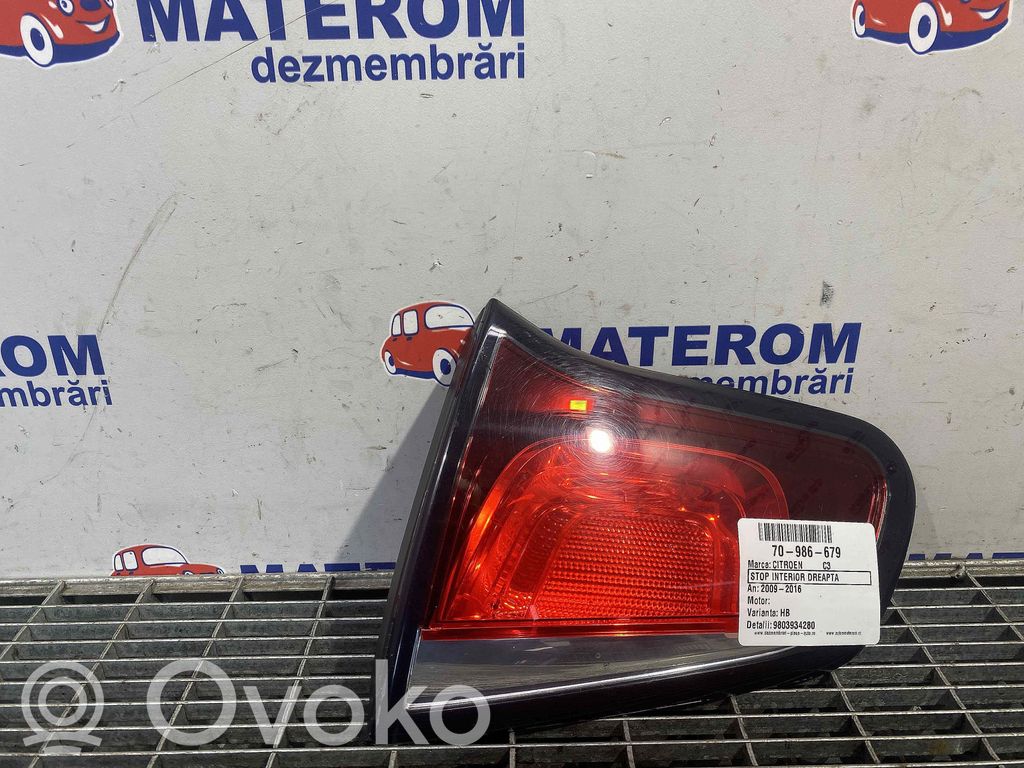 Citroen C3 Luci posteriori del portellone del bagagliaio