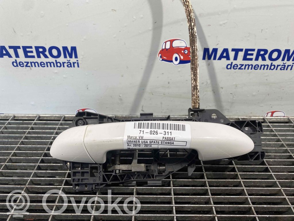 Volkswagen PASSAT B7 Klamka zewnętrzna drzwi tylnych 
