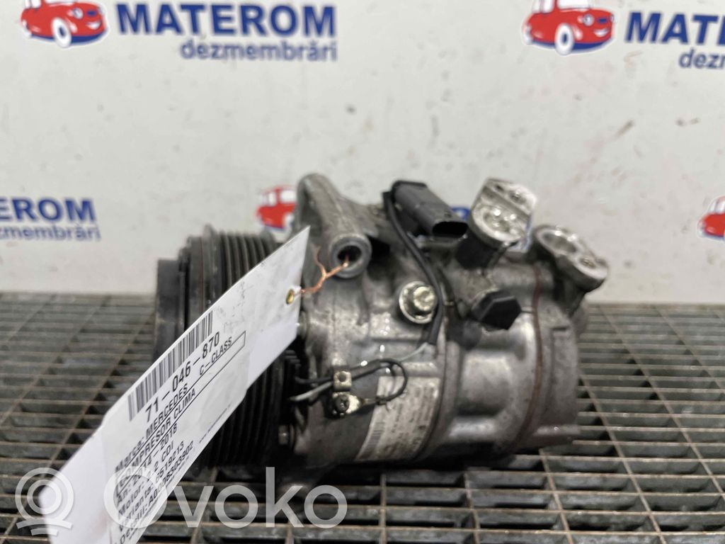 Mercedes-Benz C W205 Compressore aria condizionata (A/C) (pompa)