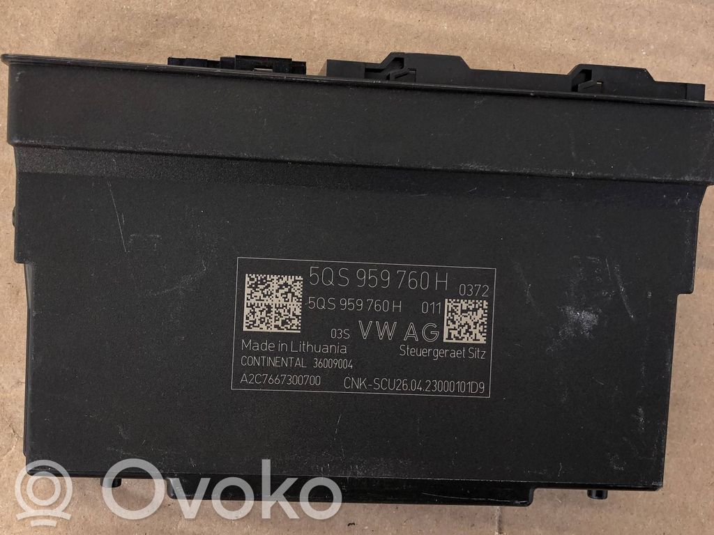 Skoda Superb B9 Module de commande de siège 