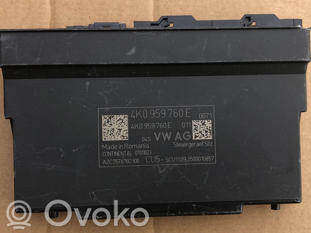 Moduł / Sterownik fotela   4K0959760E