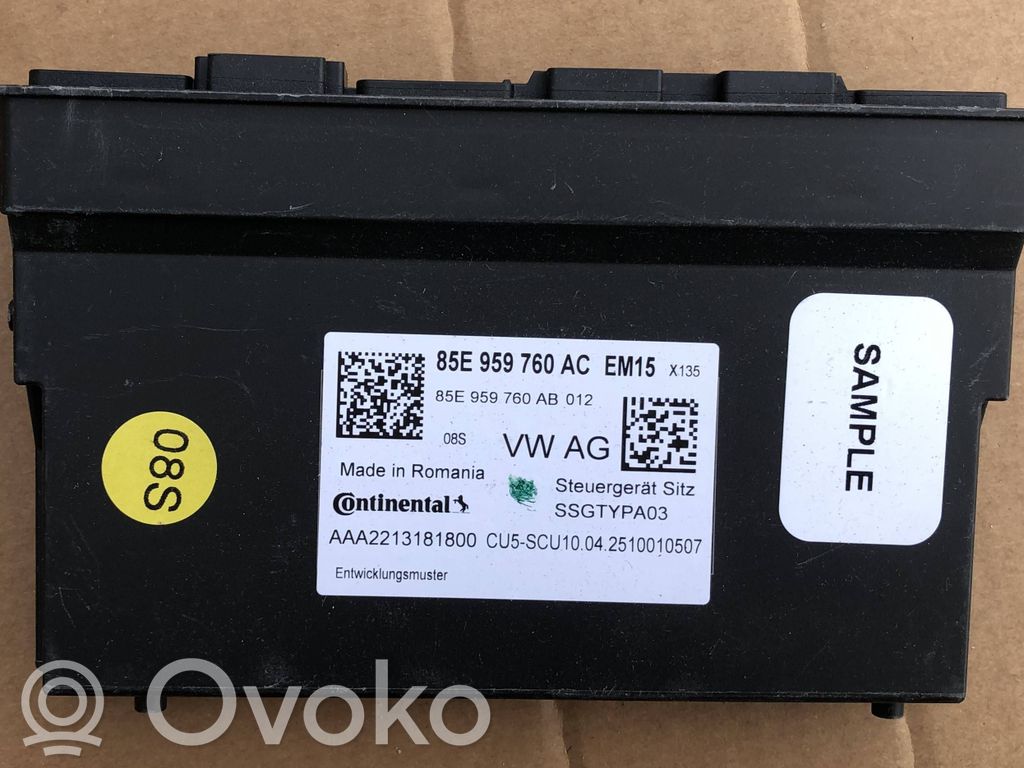 Audi A6 S6 C8 4K Seat control module 