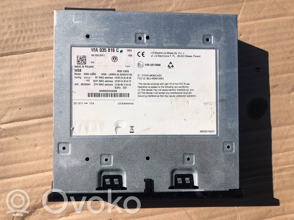 Volkswagen ID.3 Radio/CD/DVD/GPS head unit 