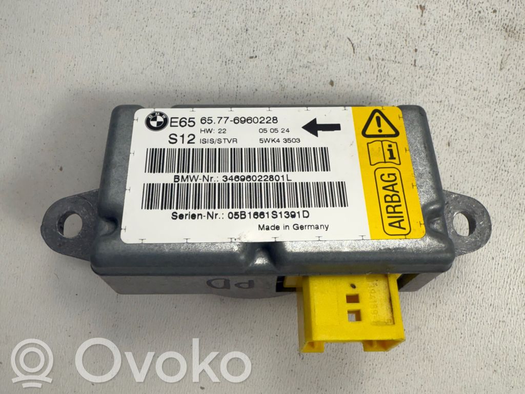 BMW 7 E65 E66 Unidad de control/módulo del Airbag 