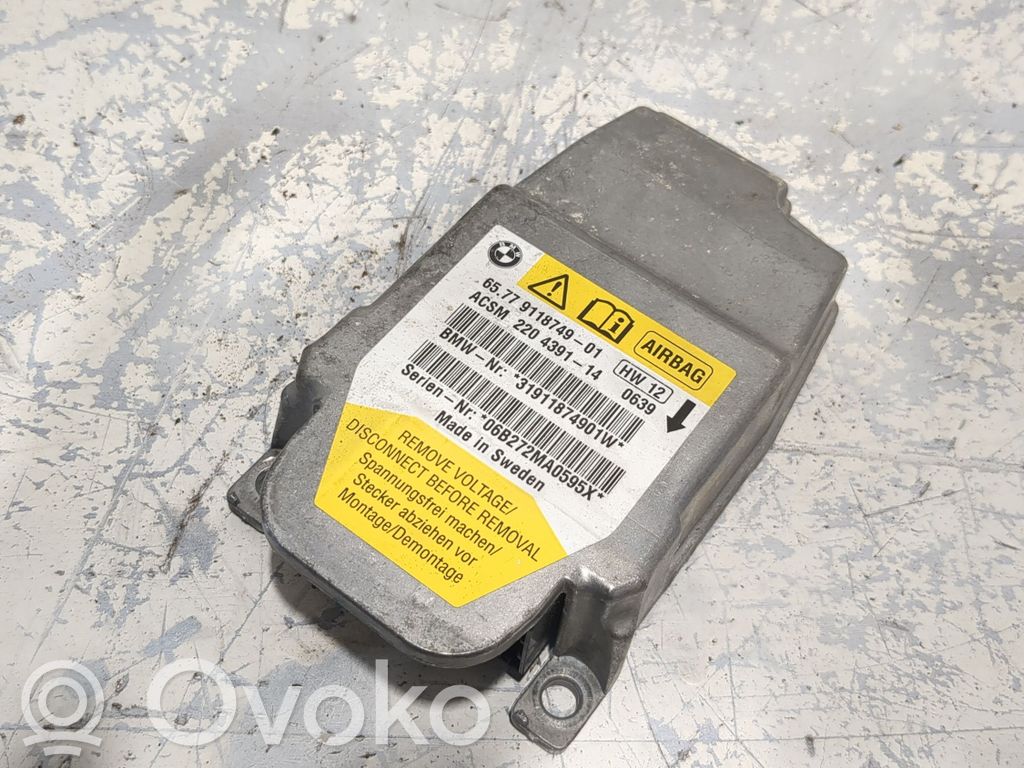 Airbag control unit/module   9118749,2204391,31911874901W