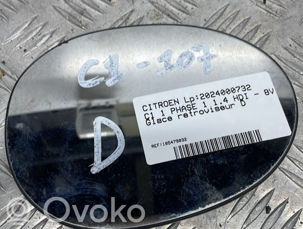 Citroen C1 Wkład lusterka drzwi przednich 