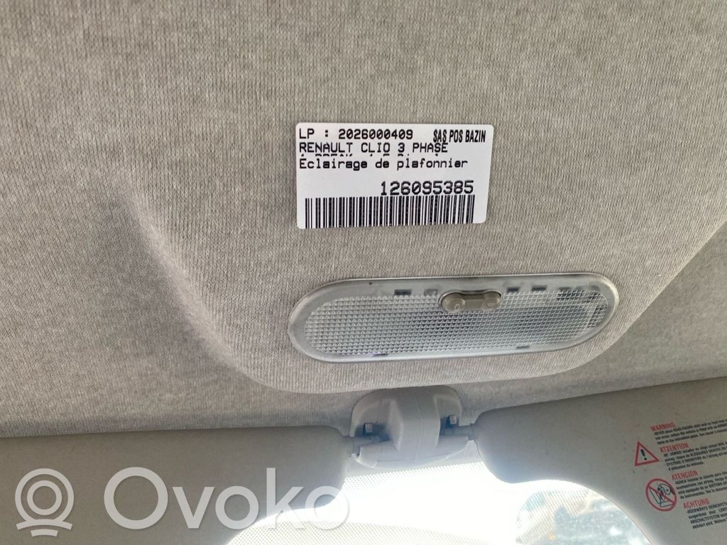 Renault Clio III Illuminazione sedili anteriori 