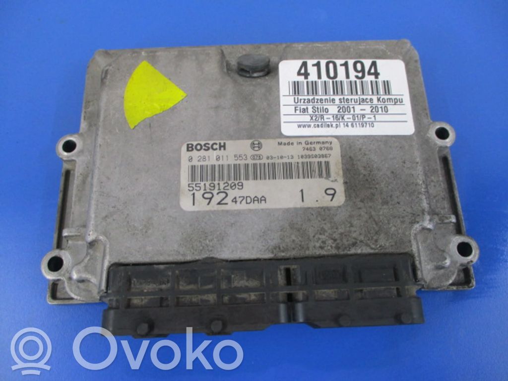 Fiat Stilo Centralina/modulo motore ECU