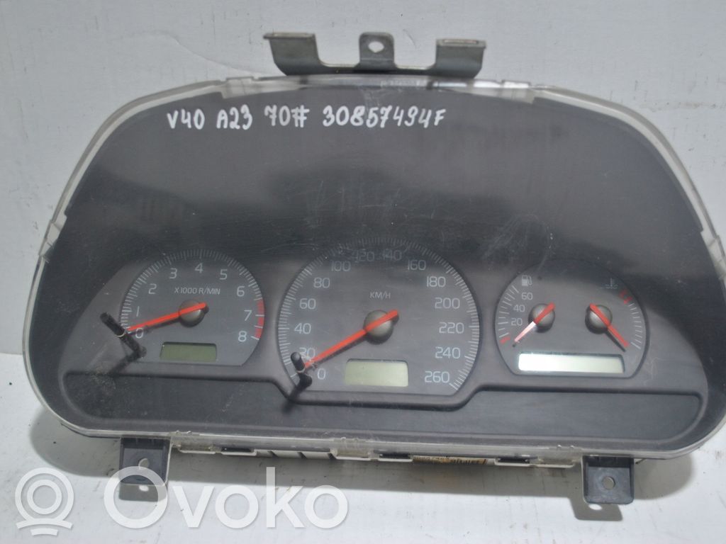 Volvo S40, V40 Speedometer (instrument cluster) 