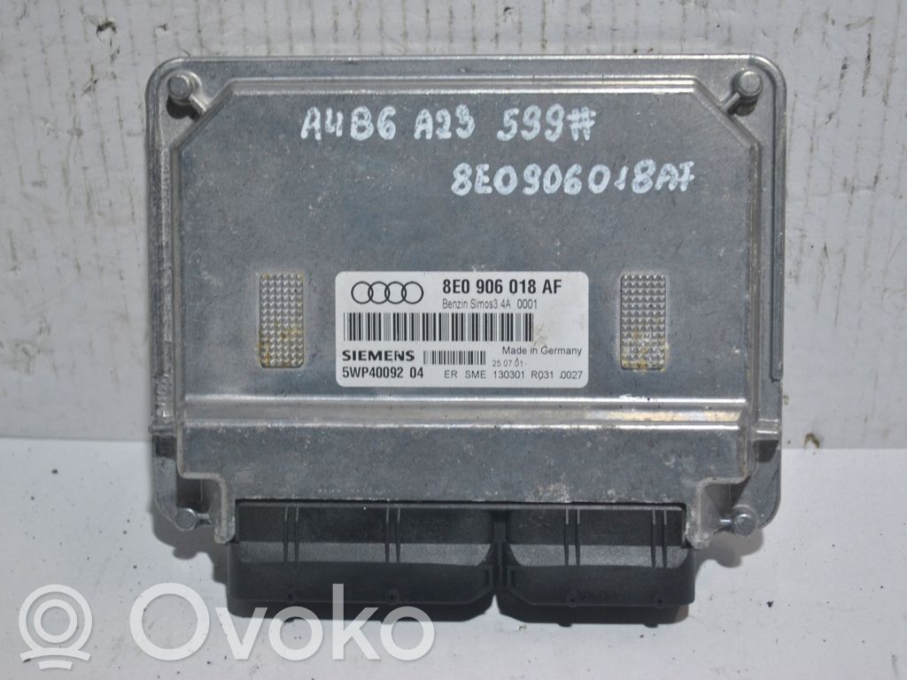 Engine control unit/module   8E0906018AF,5WP4009204