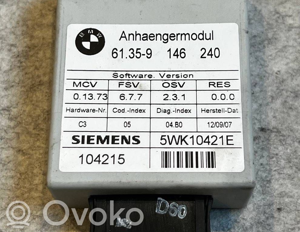 BMW 5 E60 E61 Tow bar trailer control unit/module 