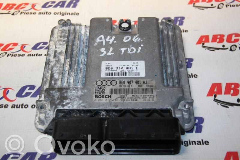 Audi A4 S4 B7 8E 8H Unité de commande, module ECU de moteur 