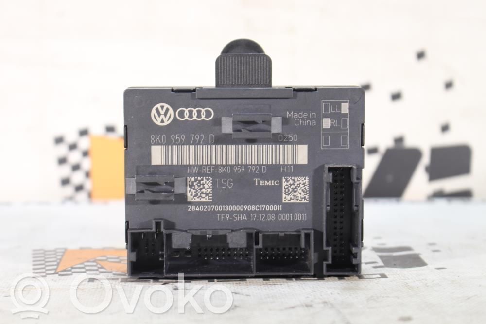 Other control units/modules   8K0959792D,A58T,A6C6,AUDIA4B8,Q58R