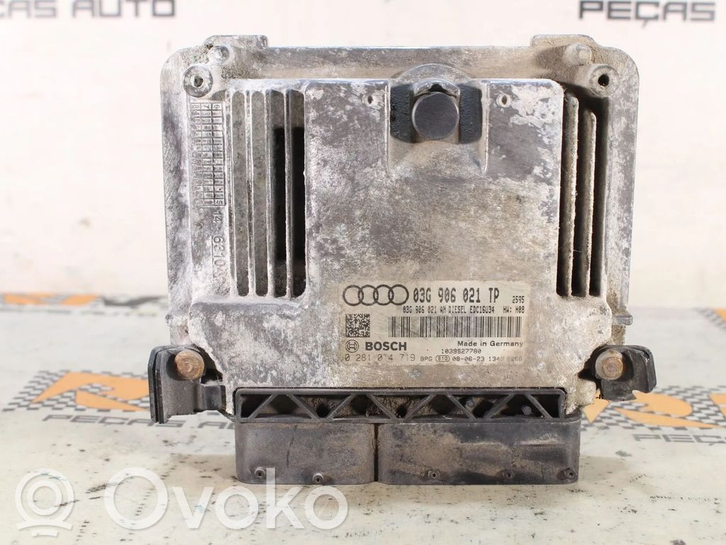 Moottorin ohjainlaite/moduuli   03G906021TP,0281014719,03G906021AN,1039S27780,AUDIA3,ENTREOUTROSMODELOS,SEATLEON,SKODAOCTAVIA,VOLKSWAGENJETTA