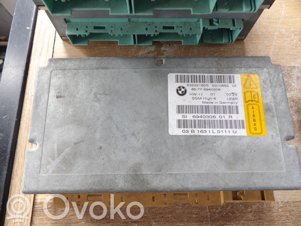 BMW 5 E60 E61 Unidad de control/módulo del Airbag 