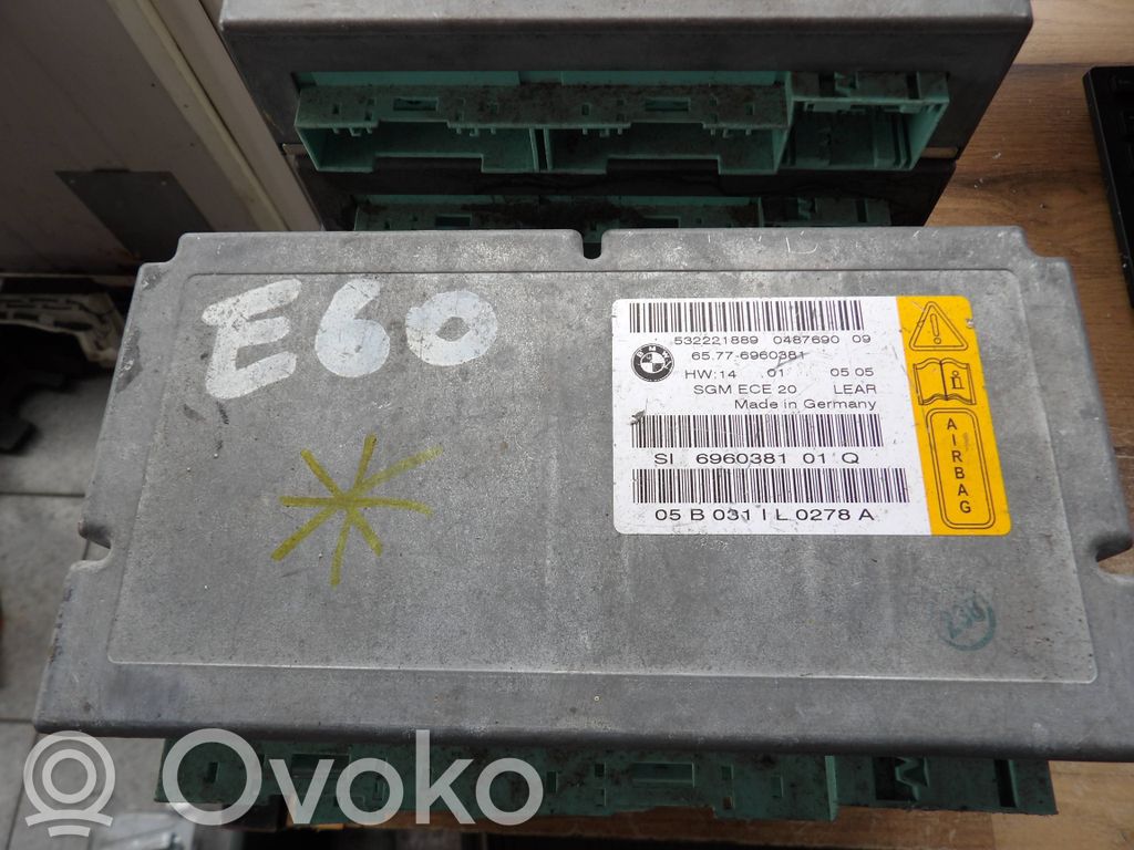 BMW 5 E60 E61 Centralina/modulo airbag 