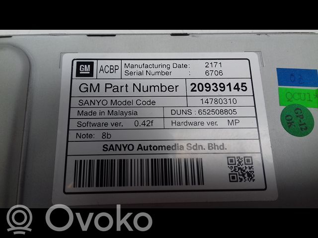 Opel Astra J Screen/display/small screen 