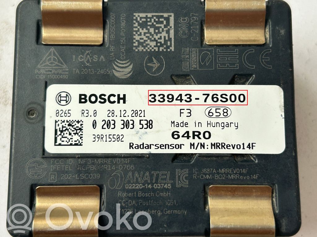 Sensor de radar Distronic   3394376S00,3945533