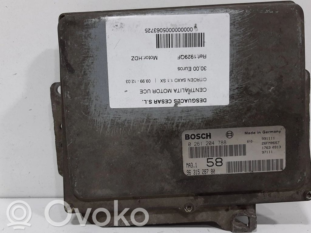 Citroen Saxo Engine control unit/module 