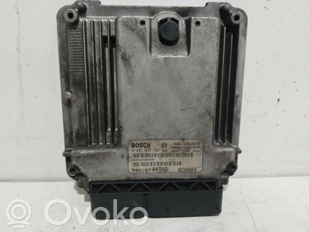 Engine control unit/module   5187449AC,0281013693