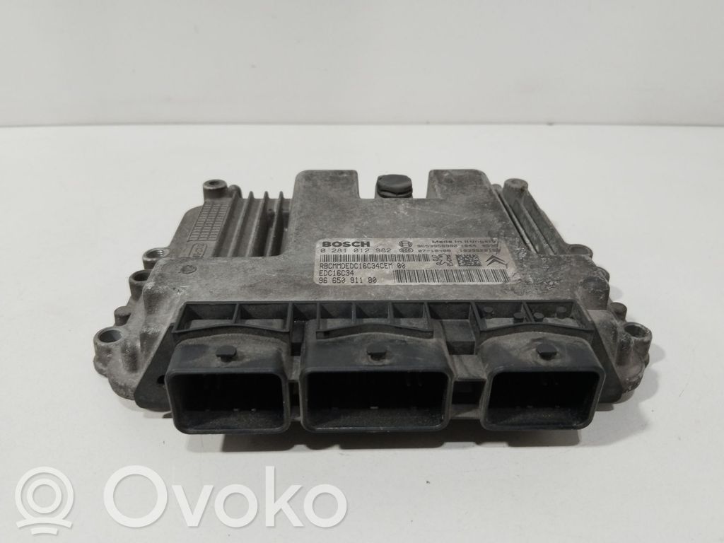 Unidad de control/módulo del motor   9665091180,9653958980,0281012982