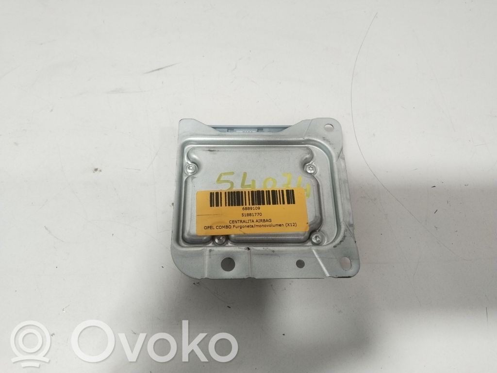 Turvatyynyn ohjainlaite/moduuli   51881770