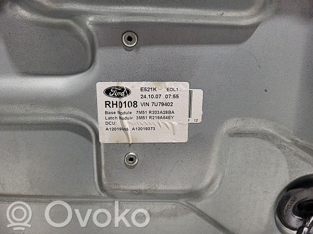 Ford C-MAX I Front door window regulator with motor 