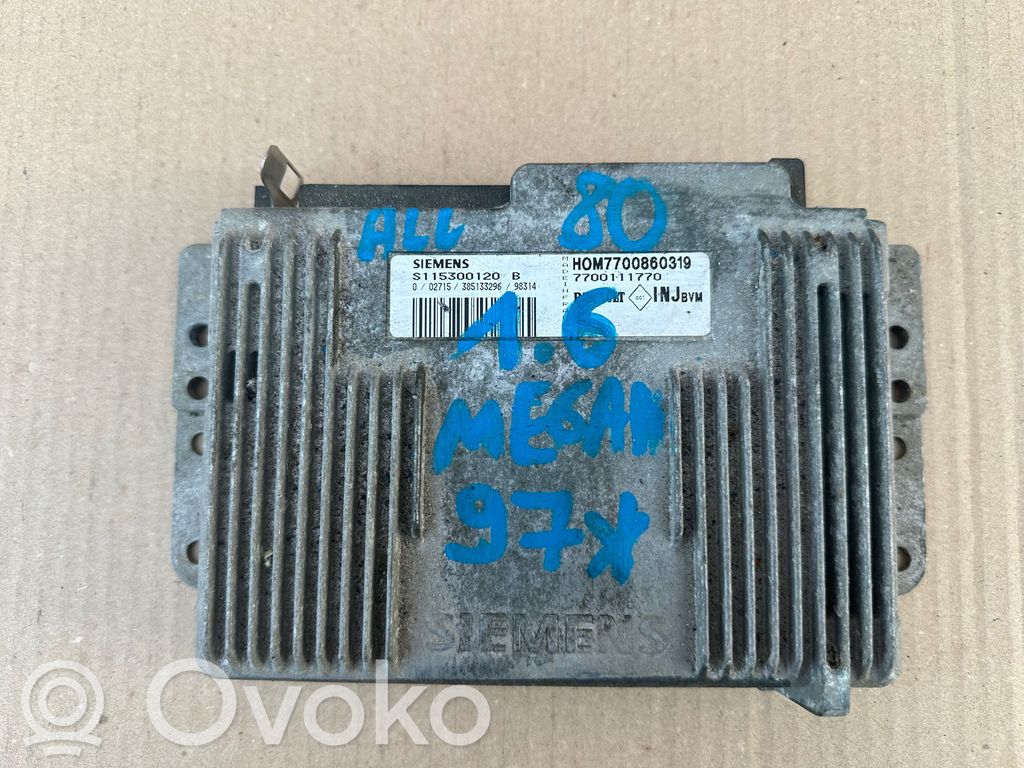 Engine control unit/module   7700860319,S115300120B