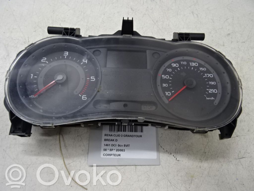 Renault Clio III Speedometer (instrument cluster) 