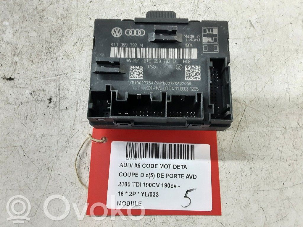 Otras unidades de control/módulos   8T0959792D,8T0959792D