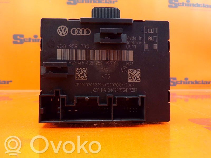 Unité de commande / module de verrouillage centralisé porte   4G8959795J,4G8959795J